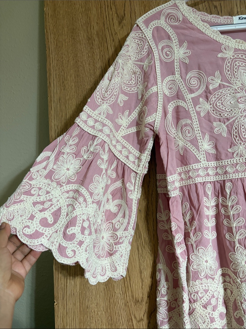 Kindred Pink Embroidered Boho Tunic Top - Picture 4 of 9